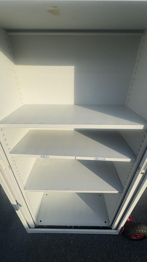 Roldeurkast archiefkast dossierkast metalen kast stalen kast, Ophalen, Gebruikt, 100 tot 150 cm, X