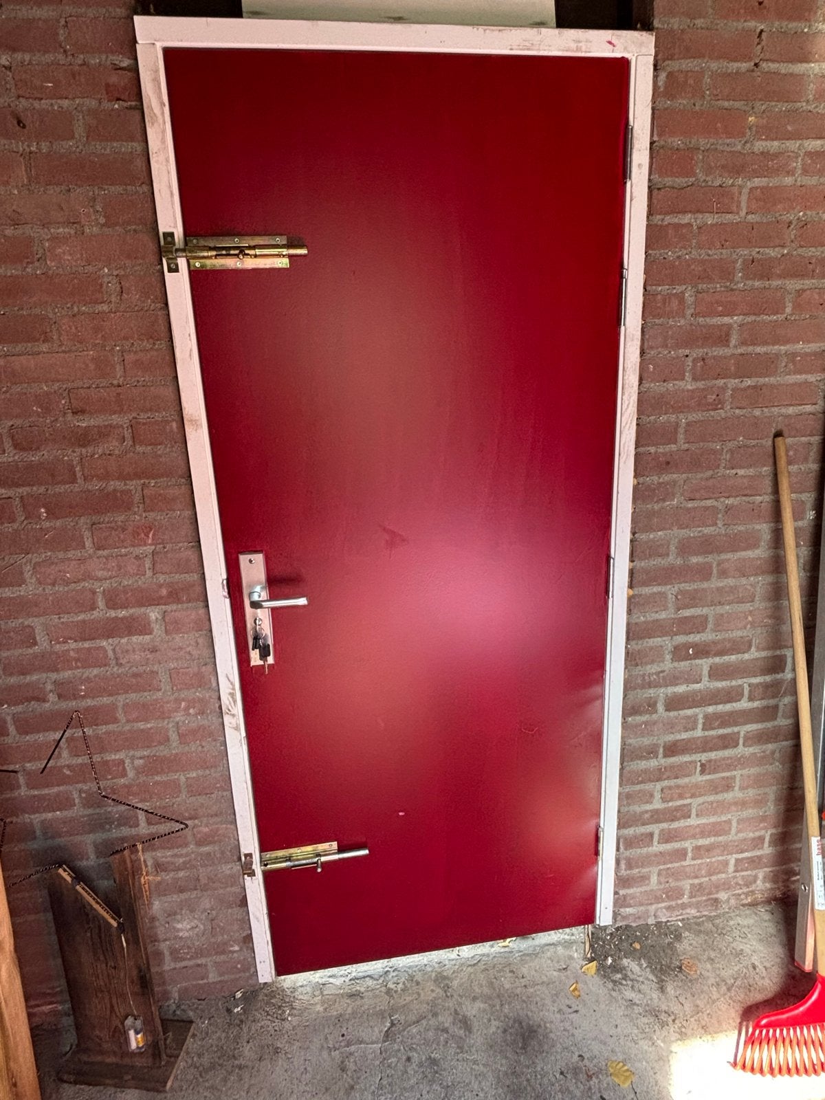 Schuurdeur 198x82 cm - Perfecte staat (kleine beschadiging), Ophalen, 80 tot 100 cm, 200 tot 215 cm, Buitendeur
