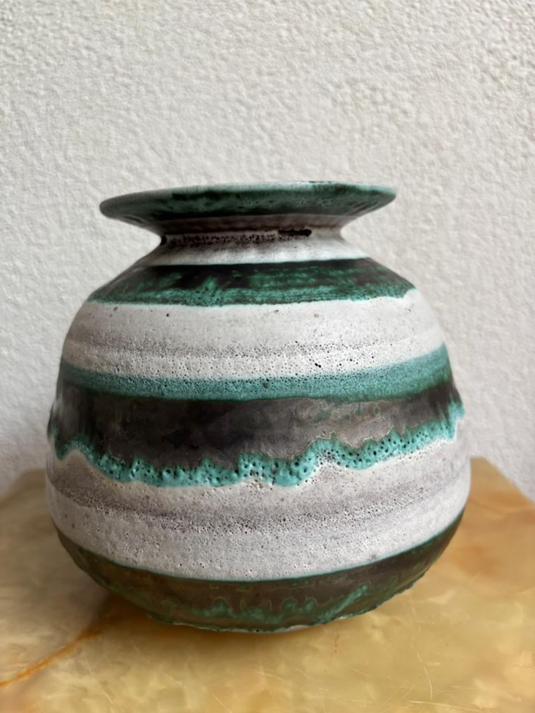 West-Germany vaas Ilkra keramik 15 cm fat lava vintage, Ophalen of Verzenden