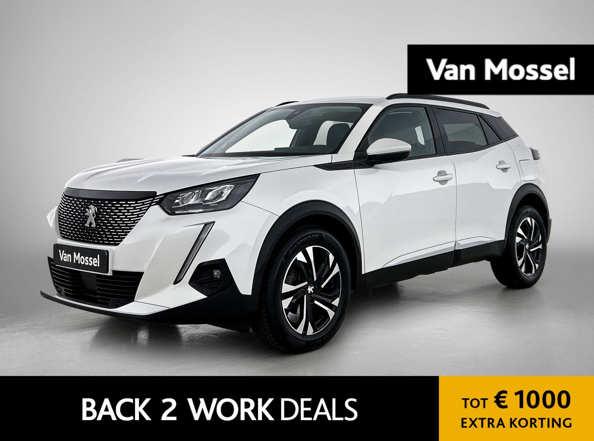 Peugeot 2008 1.2 Puretech 96kW S&S Allure | Apple Carplay /, Auto's, Voorwielaandrijving, Stof, Gebruikt, Wit