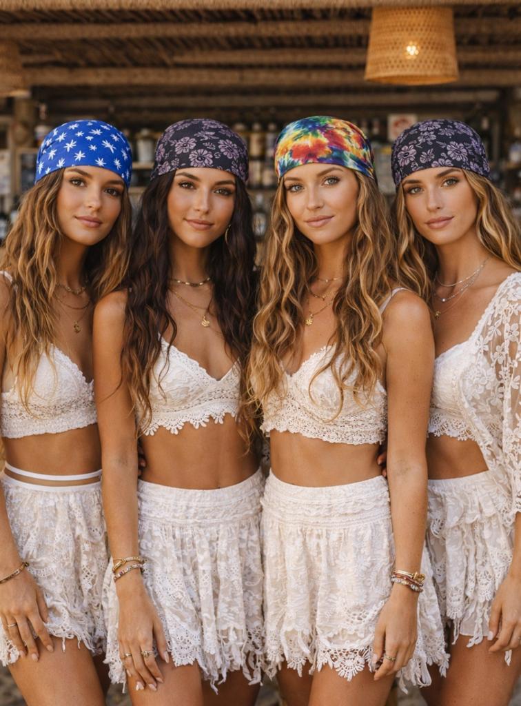 Partij 50 stuks Ibiza festival bandana, Kleding | Dames, Ophalen of Verzenden, One size fits all