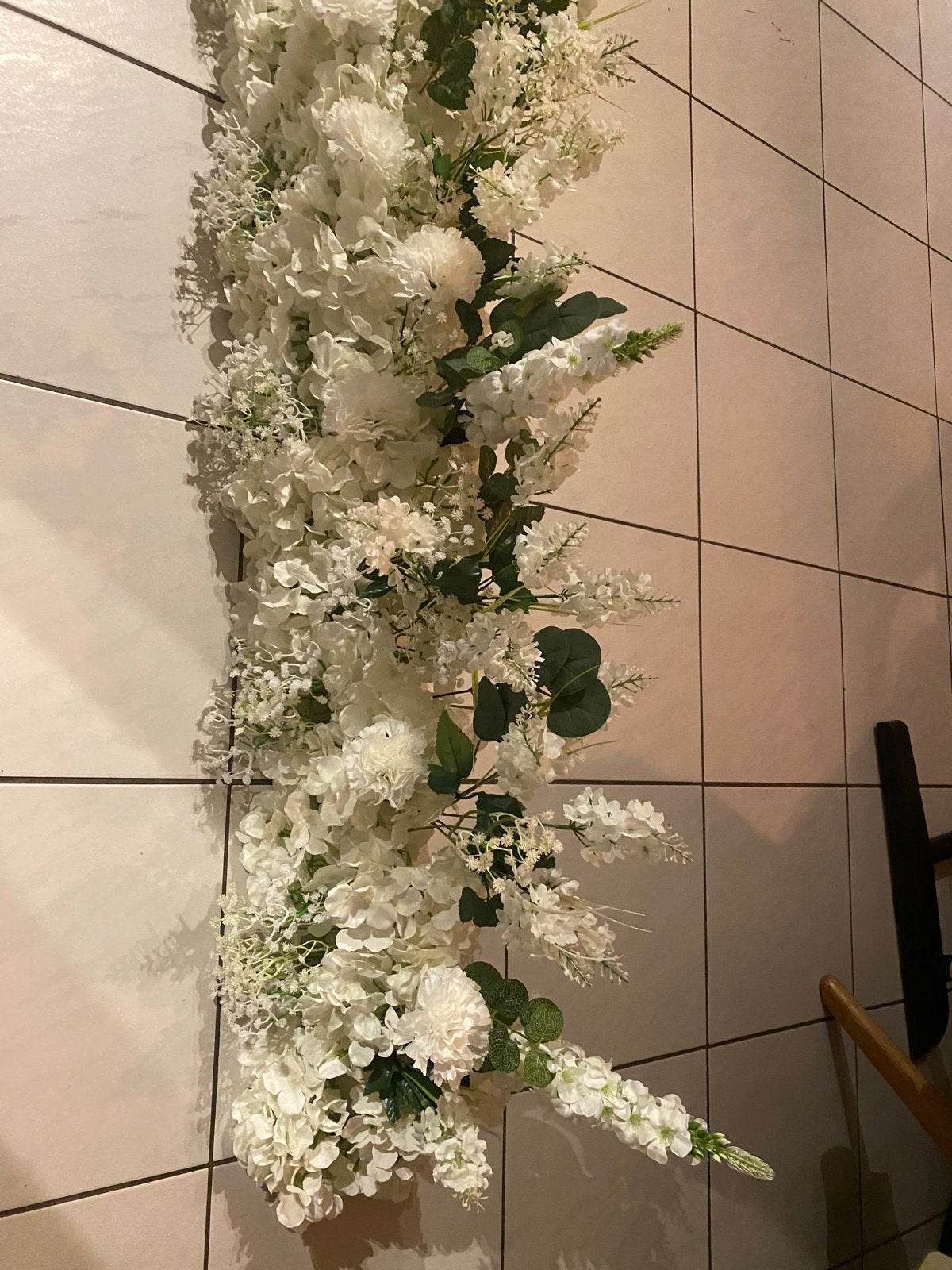 Witte Kunstbloemen Slinger - Perfect voor Decoratie, Ophalen, Binnen, Kunstbloem, Nieuw