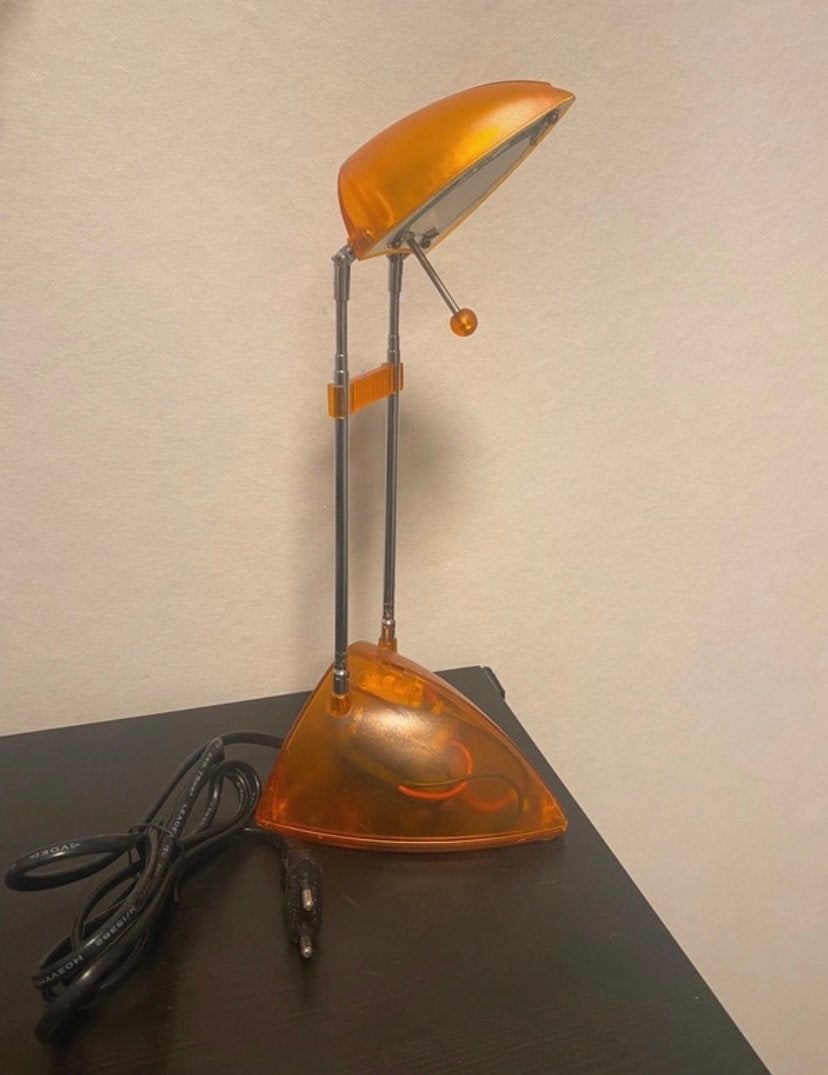 Oranje Bureaulamp - Verstelbaar, Huis en Inrichting, Lampen | Tafellampen, Ophalen, Overige merken, Vintage, Oranje