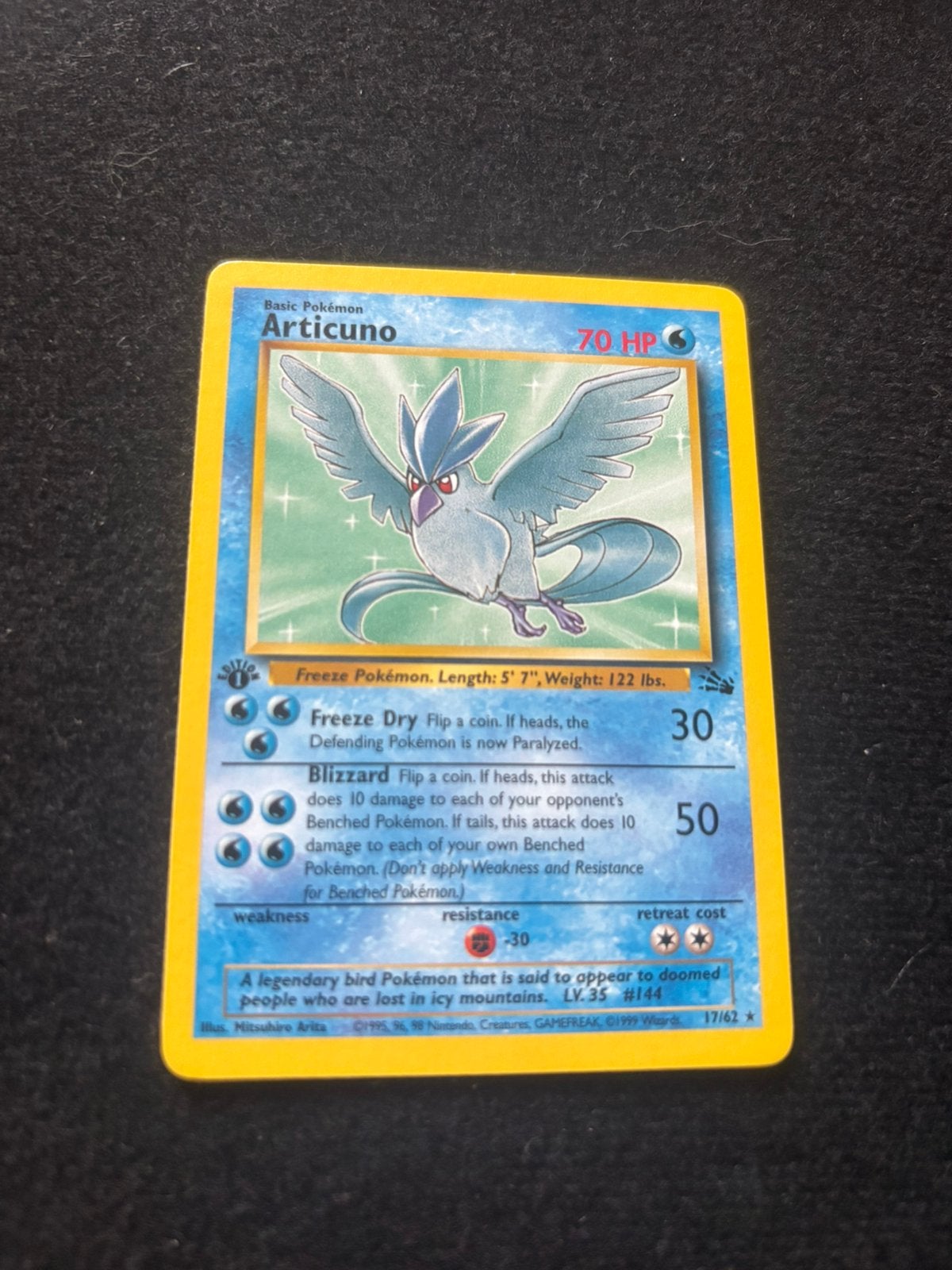 Articuno Fossil 17/62 (1st edition), Verzenden, Zo goed als nieuw