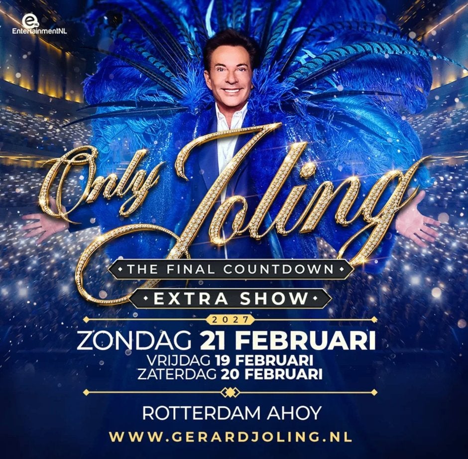 3x zitplaats Gerard Joling AHOY zondag 21 Feb, Drie personen of meer