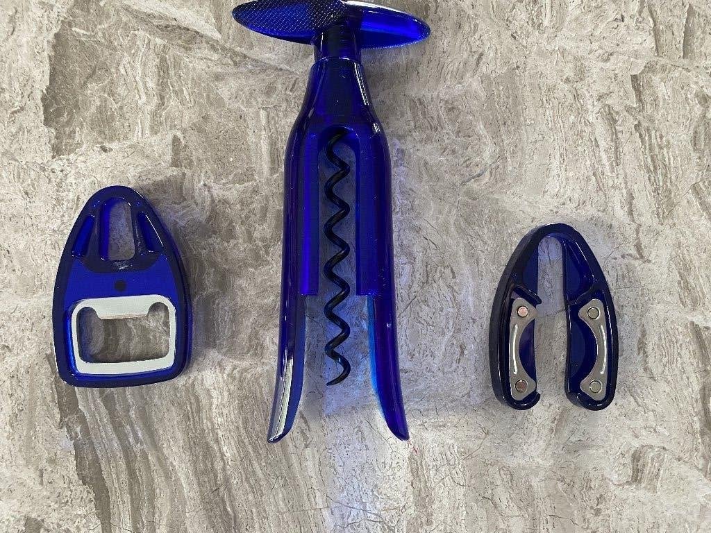 SCREWPULL set met kurketekker/foliesnijder/kroonkurkhendel, Kunststof, Nieuw, Ophalen of Verzenden, Esschert Design