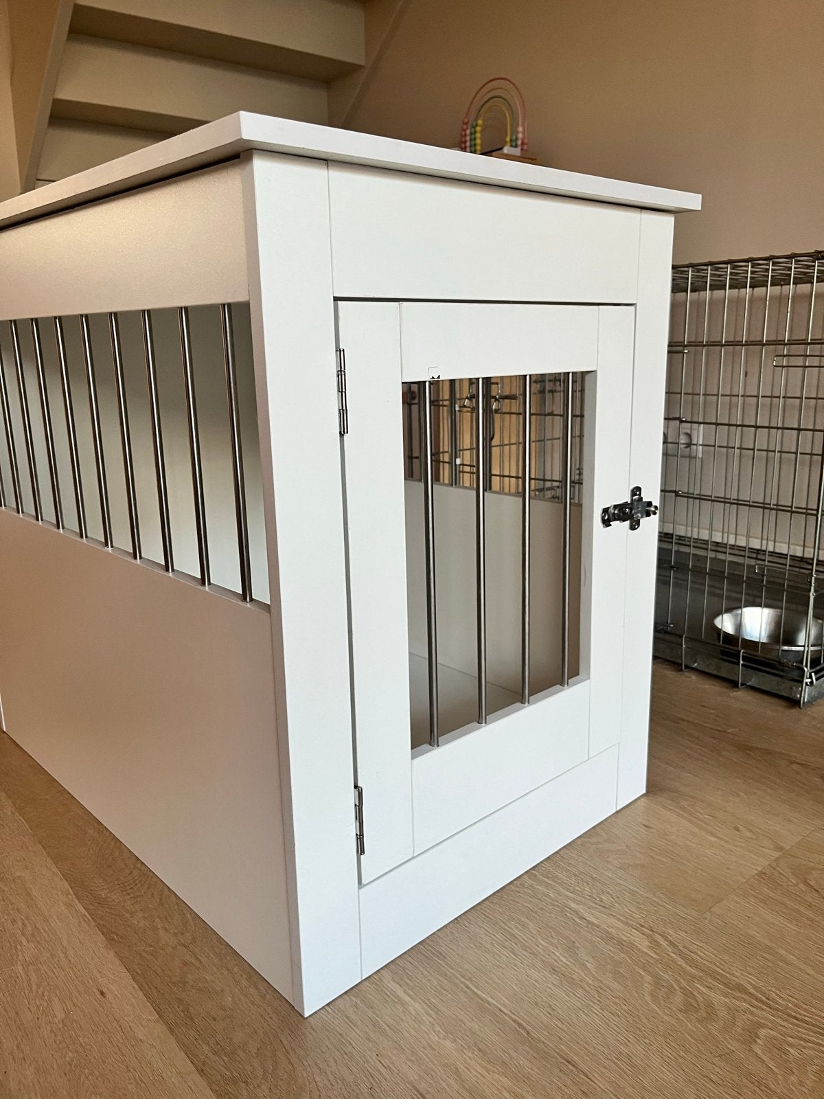 Witte bench VidaXL formaat 76x51x68, Ophalen, Gebruikt