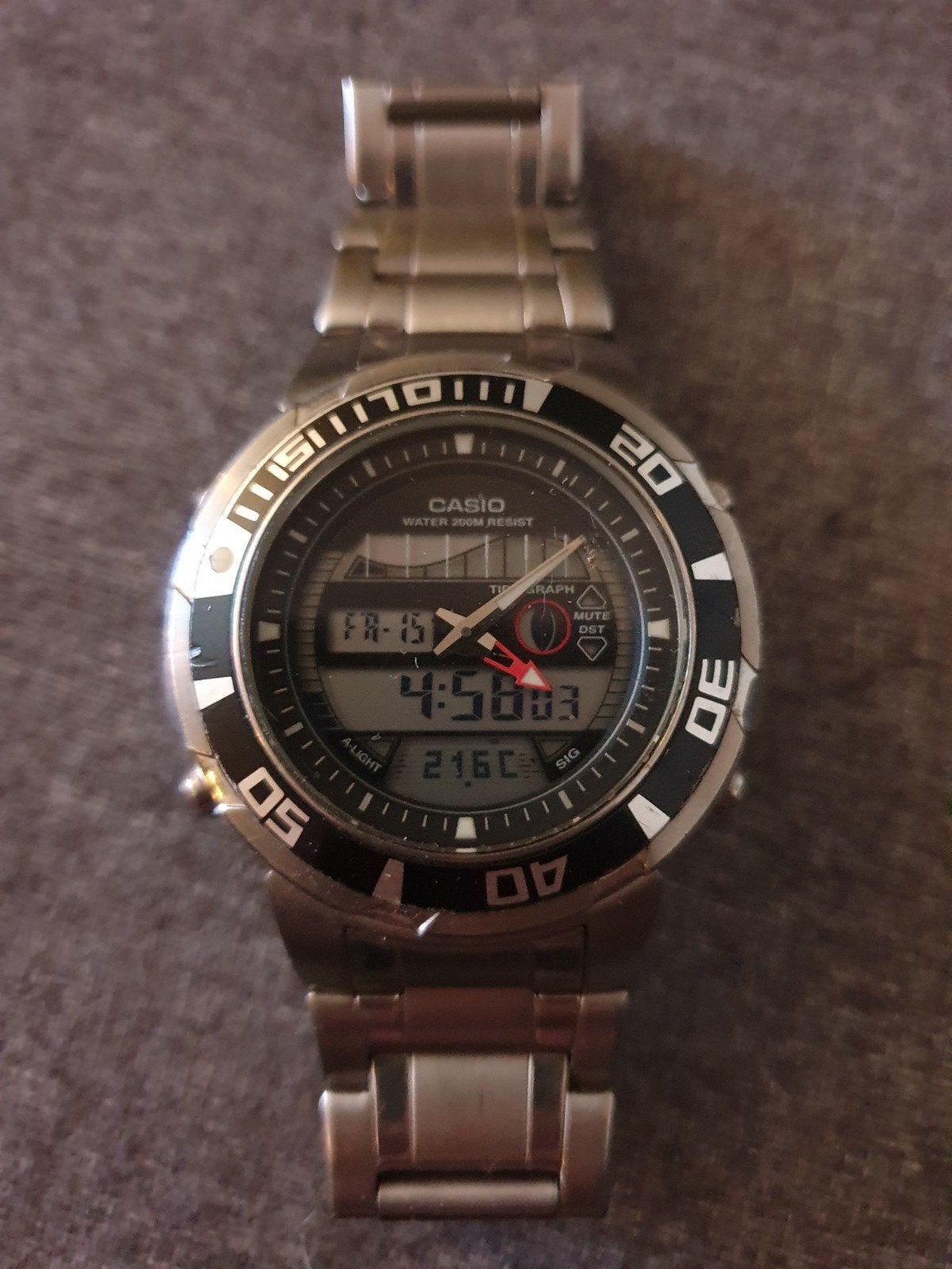 Casio Heren Horloge - Nieuwe Batterij, Sieraden, Tassen en Uiterlijk, Horloges | Heren, Staal, Polshorloge, Ophalen of Verzenden