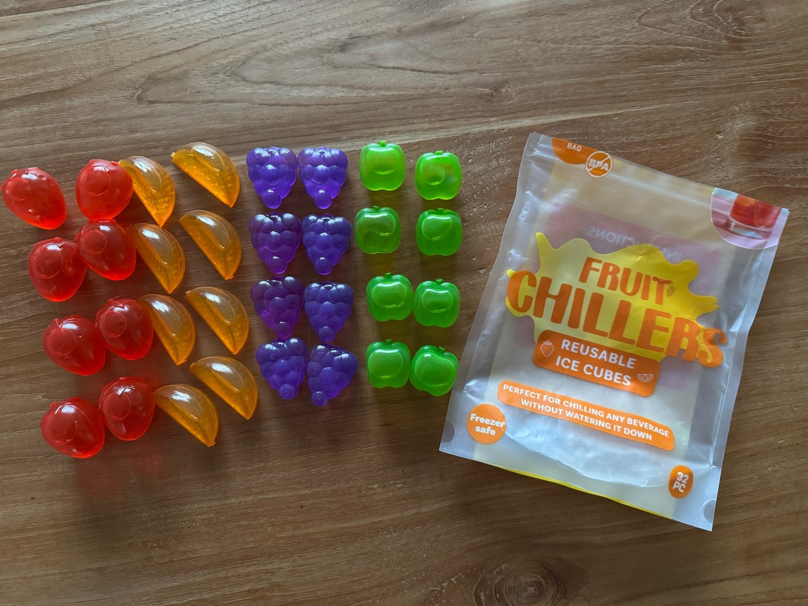 Herbruikbare Fruit Ice Cubes - 32 stuks, Overige typen, Kunststof, Nieuw, Ophalen of Verzenden