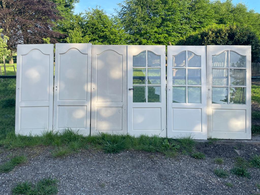 Oude paneeldeuren t.e.a.b, Doe-het-zelf en Verbouw, Deuren en Horren, Ophalen, Gebruikt, Minder dan 80 cm, Binnendeur
