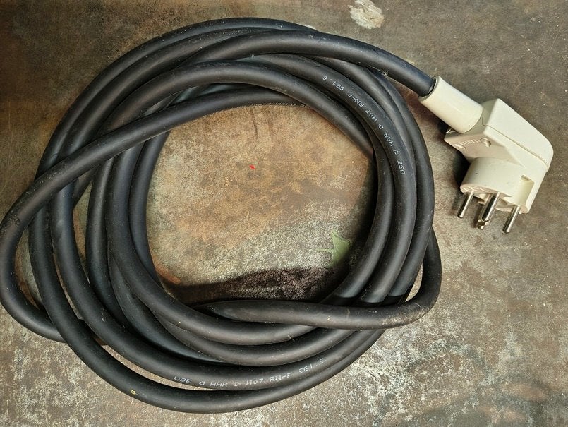 Perilexstekker met 4,5meter kabel 5 x 2,5mm2 + losse stekker, Ophalen of Verzenden, Gebruikt, Stekker