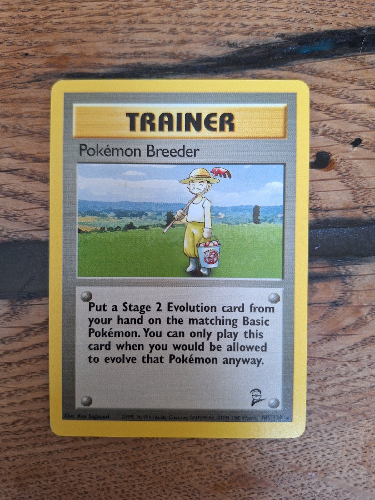 Pokémon trainer Breeder 105/130 base set 2, Ophalen of Verzenden, Zo goed als nieuw, Losse kaart