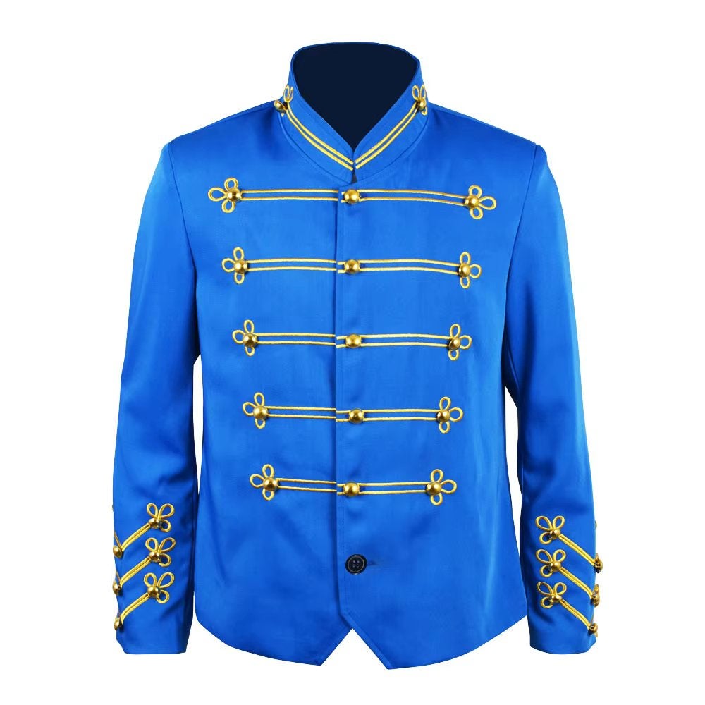 Blauwe middeleeuwse heren jas, Verzenden, Nieuw, Overige maten, Kleding