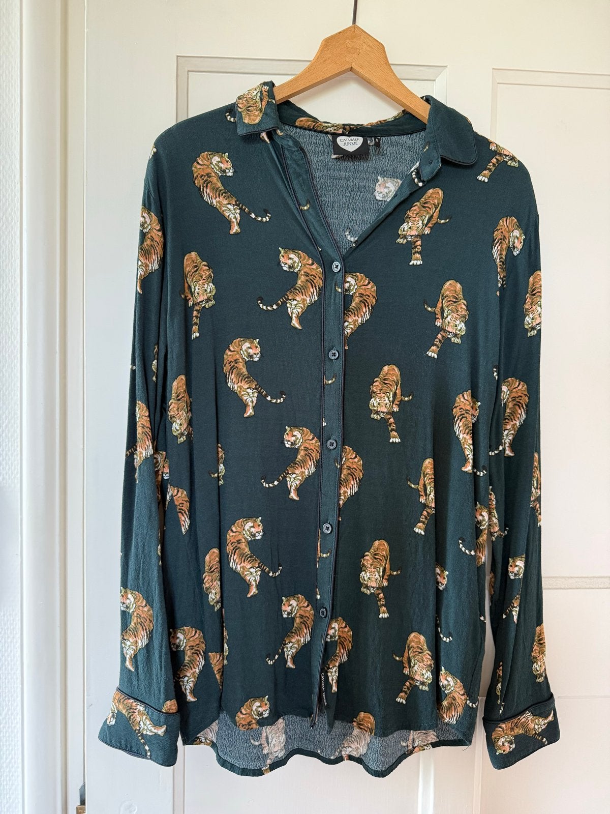 Catwalk Junkie Blouse met Tijgerprint - Maat S, Ophalen of Verzenden, Zo goed als nieuw, Maat 36 (S), Groen