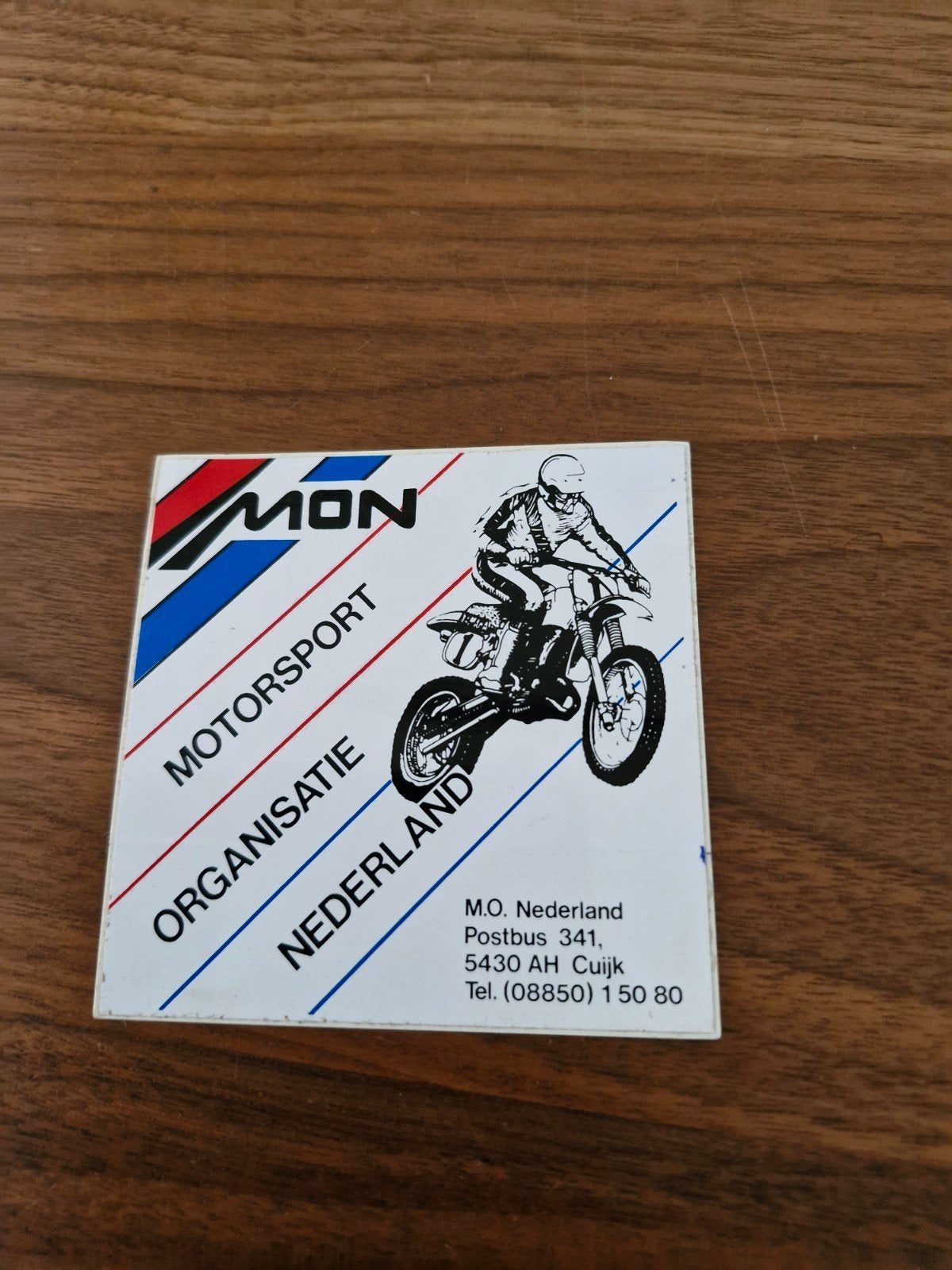 013 Vintage MON Motorsport Organisatie Nederland sticker, Verzamelen, Ophalen of Verzenden