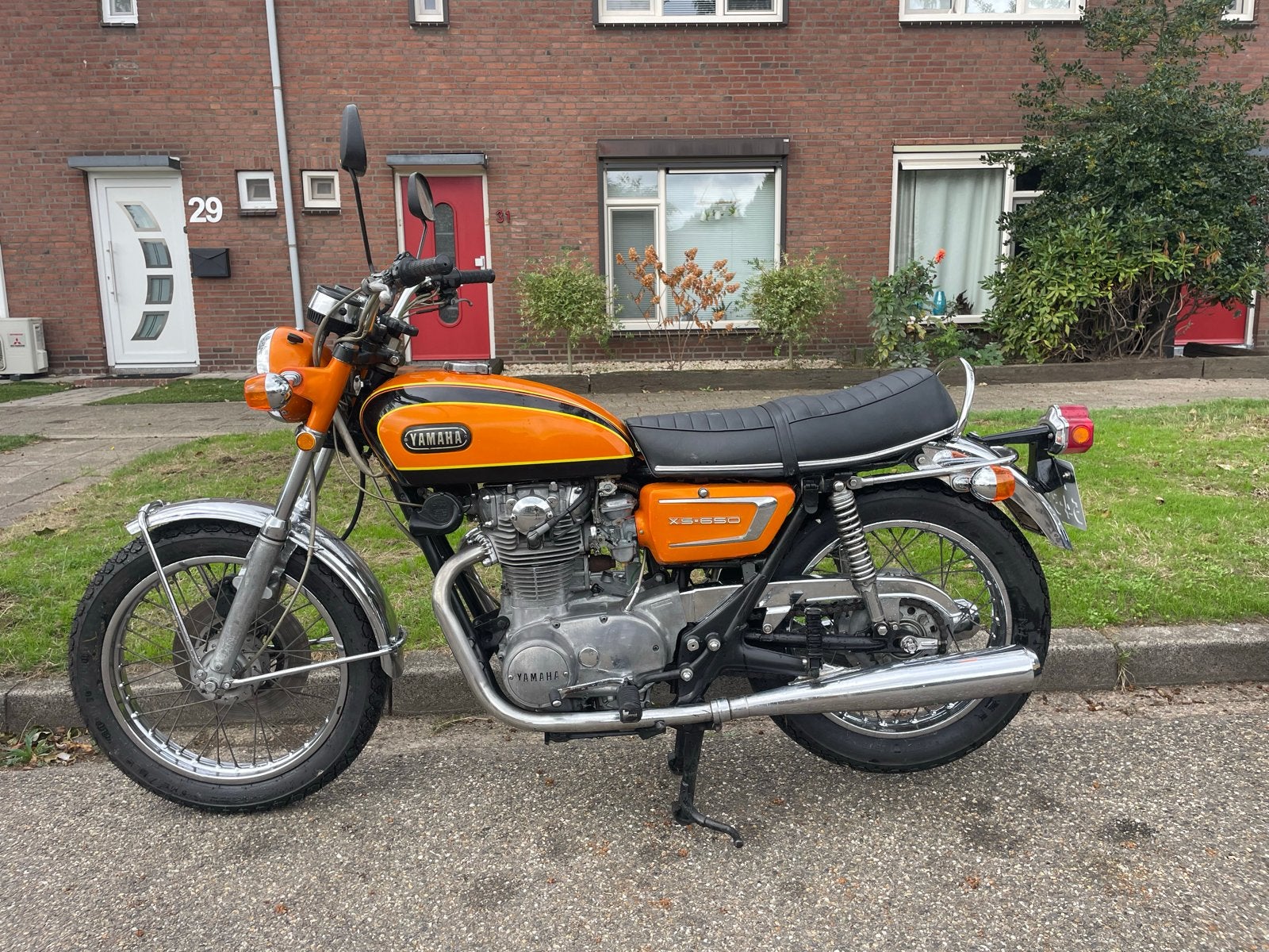 Yamaha XS2 - Oranje & Rood  xs650 xs 650, Motoren, Gebruikt, Overig, Handgeschakeld