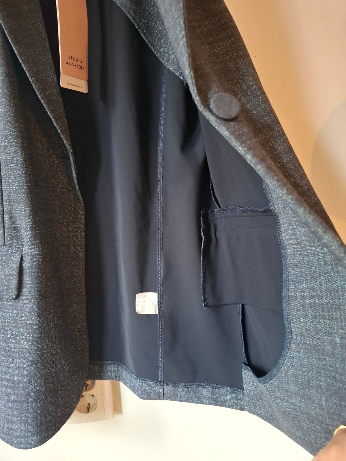 Studio Anneloes Minte bonded denim tweed gilet S/36, Studio Anneloes, Blauw, Nieuw, Ophalen of Verzenden