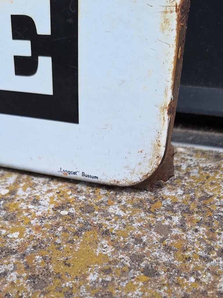 Zeldzaam emaille reclamebord van het bedrijf Lande., Verzamelen, Merken en Reclamevoorwerpen, Reclamebord, Gebruikt, ., Ophalen of Verzenden