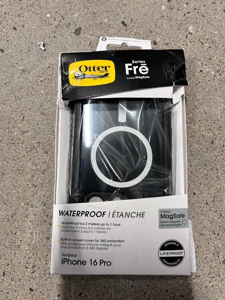 Hoes Otterbox Fre IPhone 16 pro, Kunststof, IPhone 16 Pro, Zwart, Overige typen