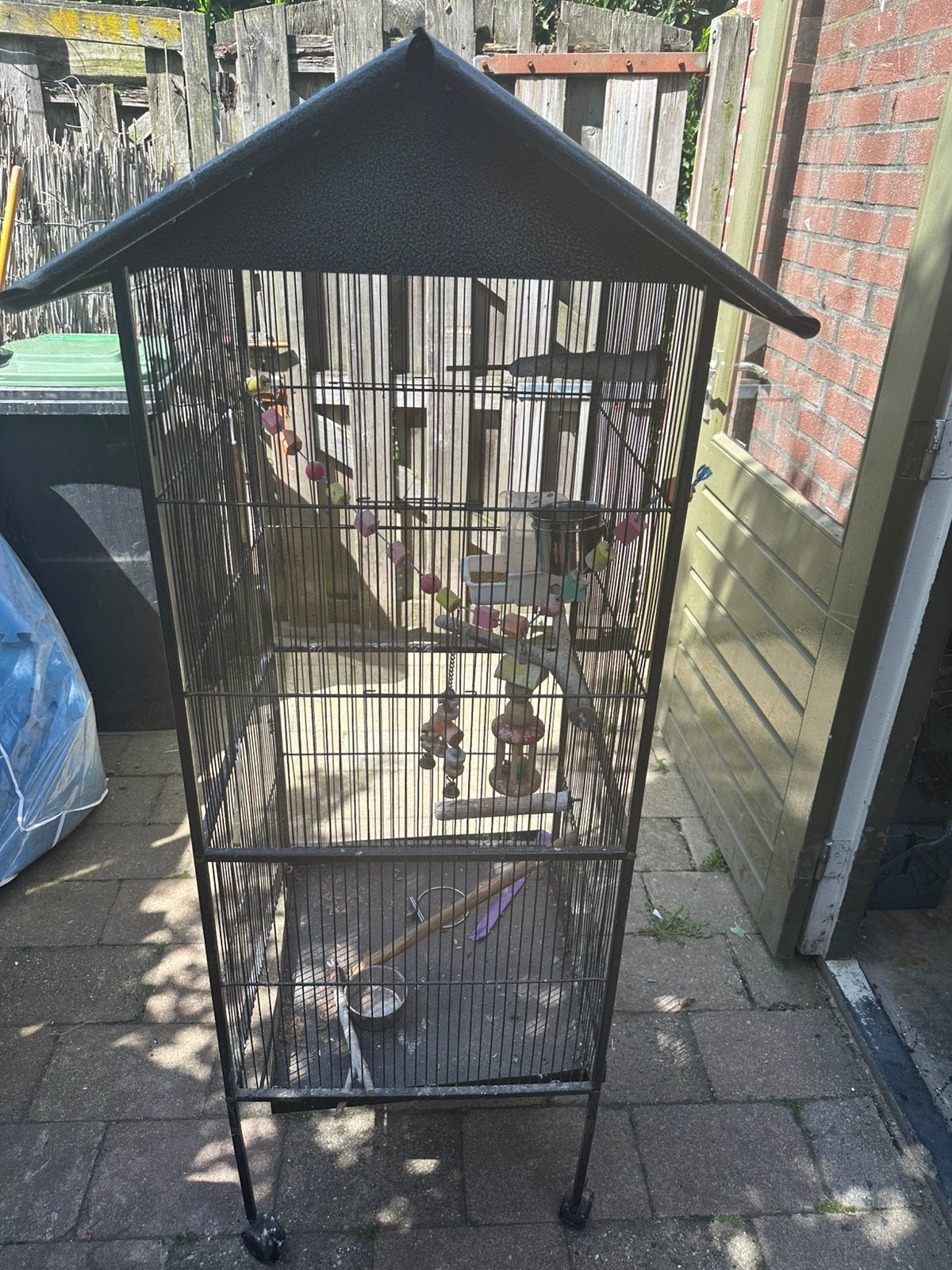 Papegaai kooi, Ophalen of Verzenden, Zo goed als nieuw, Metaal, Vogelkooi