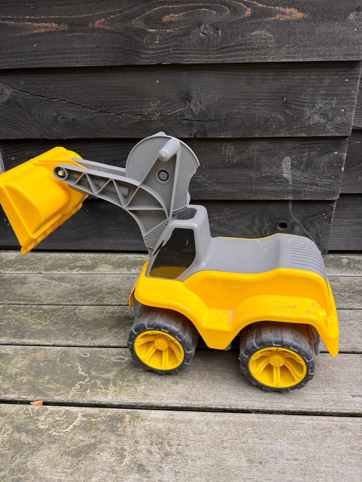 Grote gele speelgoed graafmachine voor kinderen, Ophalen, Gebruikt