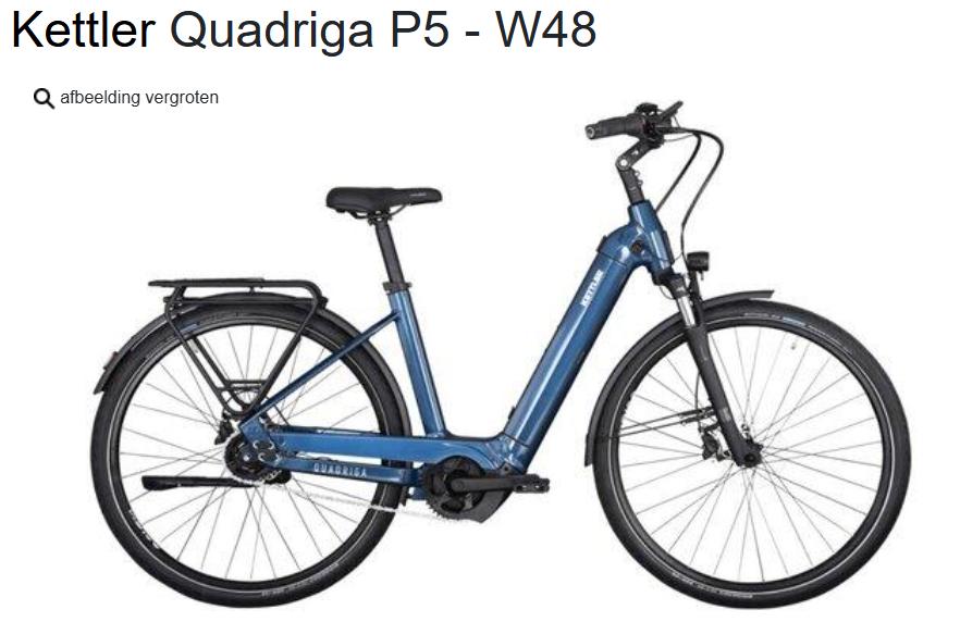 Kettler Quadriga P5 Electric Fiets - 2024 used once, Zo goed als nieuw, 47 tot 51 cm, 50 km per accu of meer, Ophalen