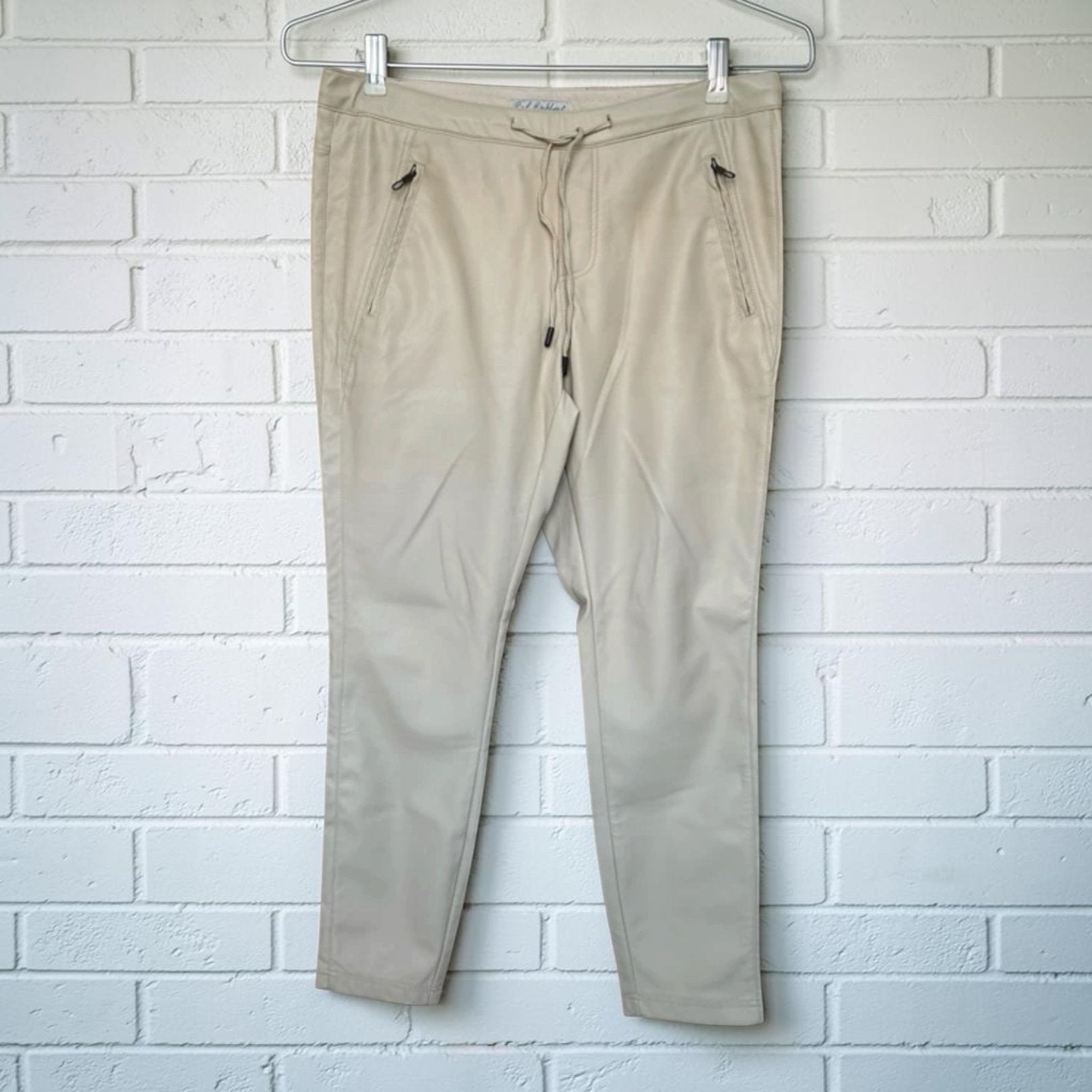 Red Button Jeans Maat 42 Beige PU Leer Tessy Jogger, Rb, Verzenden, Beige, Maat 42/44 (L)