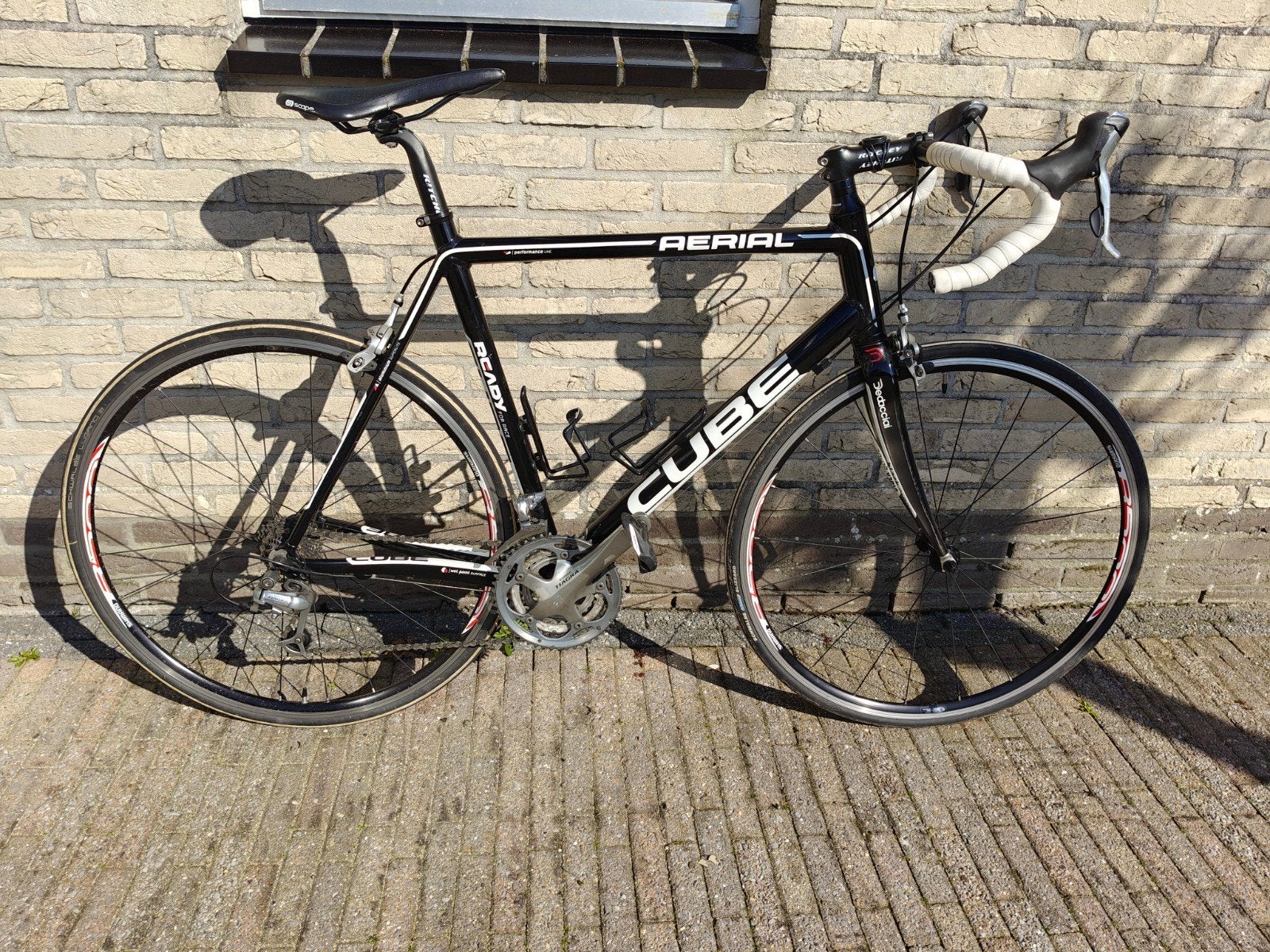 Cube Aerial 56cm Tiagra carbon voorvork, Gebruikt, Aluminium, Meer dan 20 versnellingen, 53 tot 57 cm