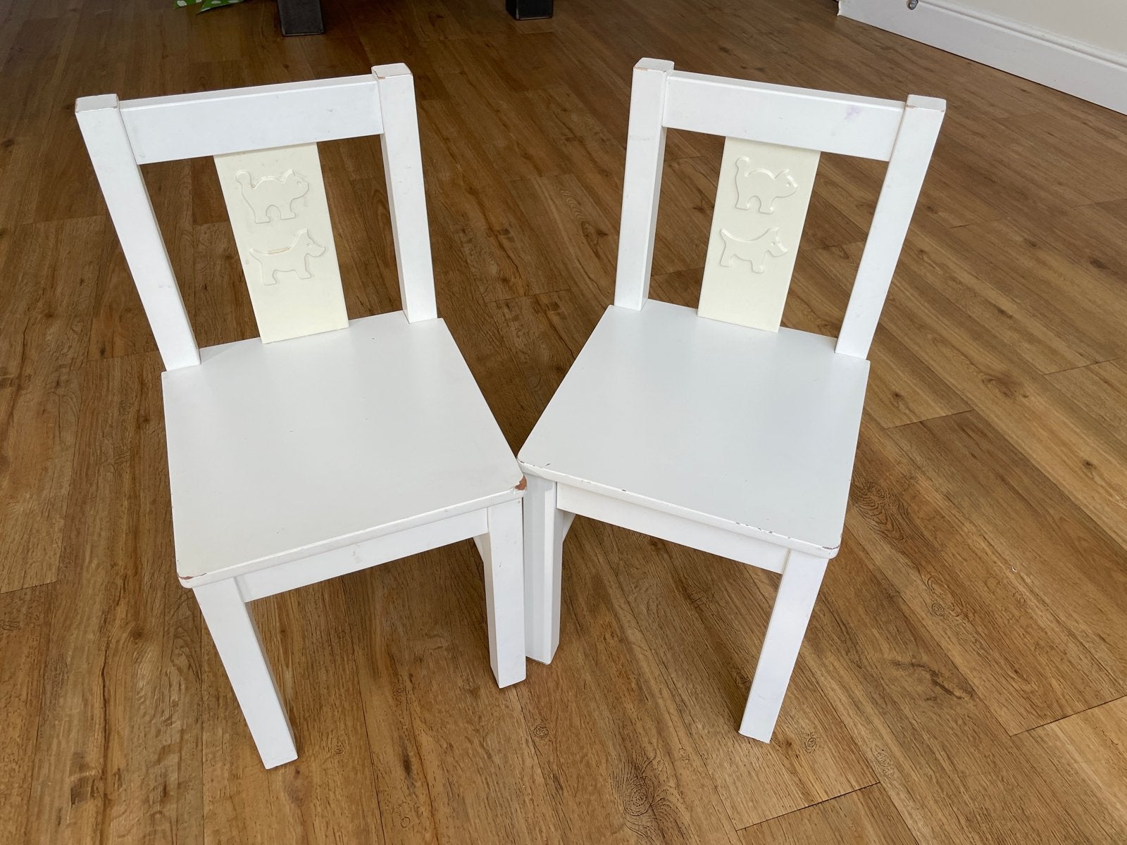 2 KRITTER IKEA Witte Houten Kinderstoeltjes, Kinderen en Baby's, Kinderkamer | Tafels en Stoelen, Ophalen, Gebruikt, Stoel(en)