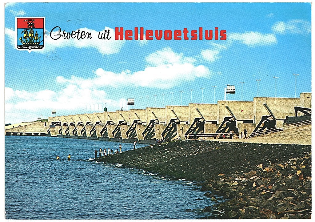 804399	Hellevoetsluis	80+ ZH Haringvlietsluizen	Gelopen, Verzamelen, Ophalen of Verzenden, 1980 tot heden, Gelopen, Zuid-Holland