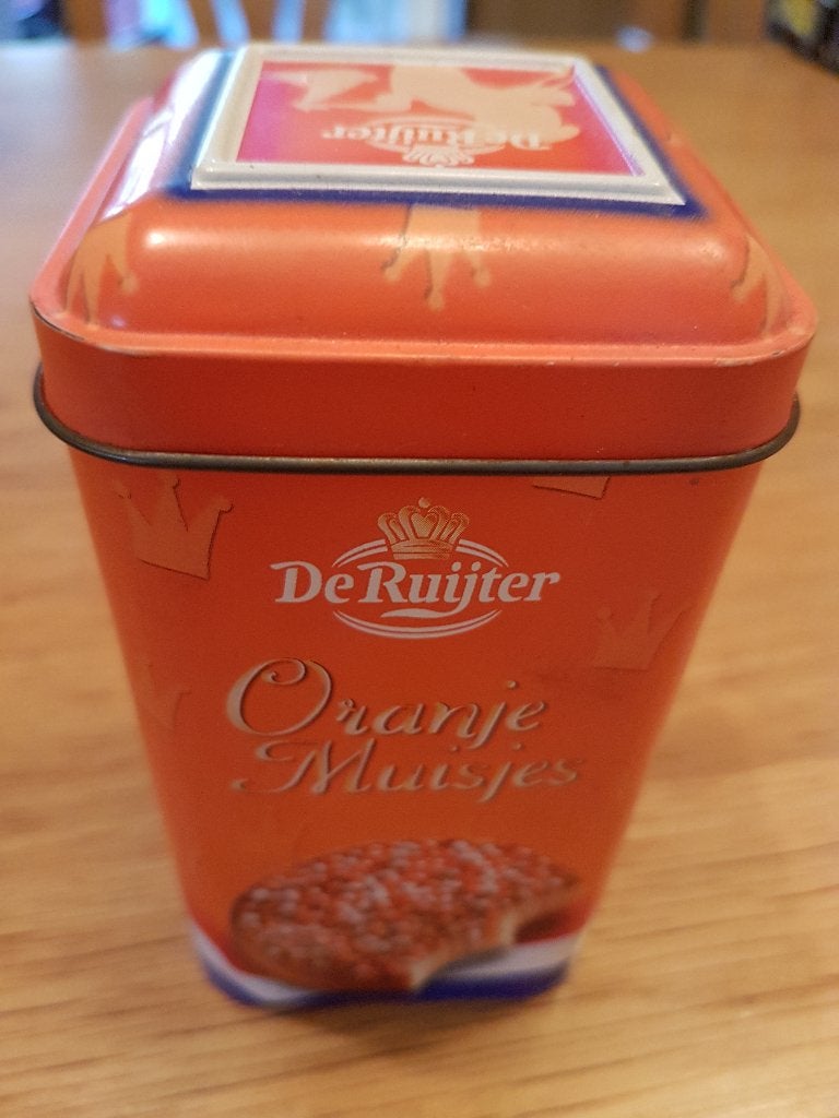 blikje de Ruijter oranje muisjes, Verzamelen, Blikken, Ophalen of Verzenden, Overige