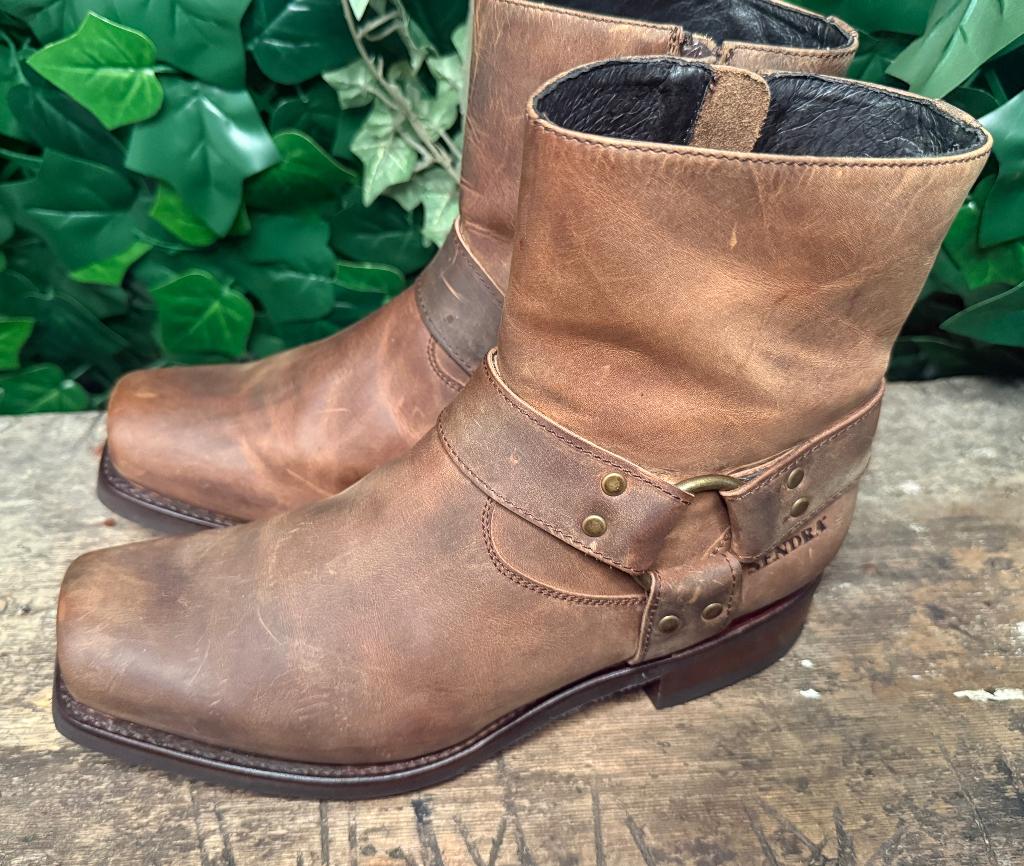 Nieuwe volledig leren vintage boots van Sendra maat 43, Sendra, Bruin, Lage of Enkellaarzen, Nieuw
