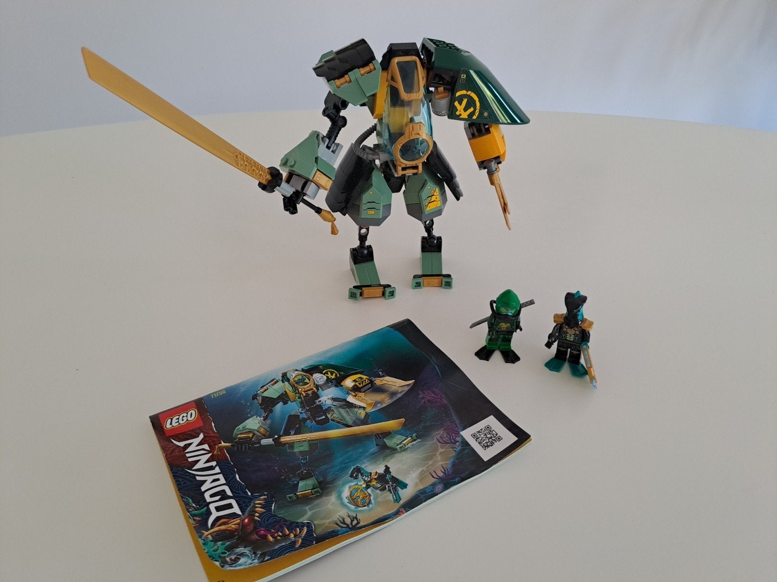 LEGO Ninjago Hydro Mech 71750 met handleiding, Ophalen of Verzenden, Zo goed als nieuw