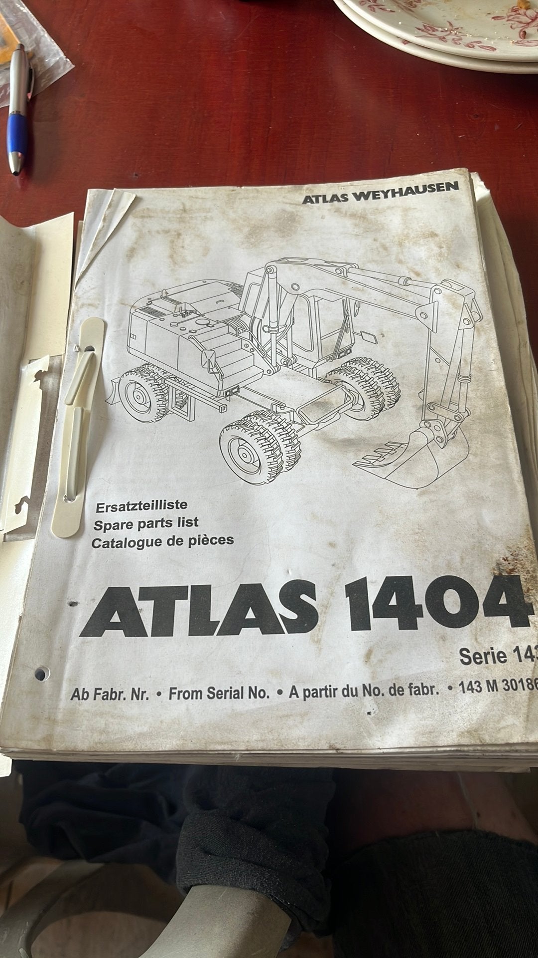 Atlas 1404 m boek pendaal rubbers, Ophalen of Verzenden, Graafmachine