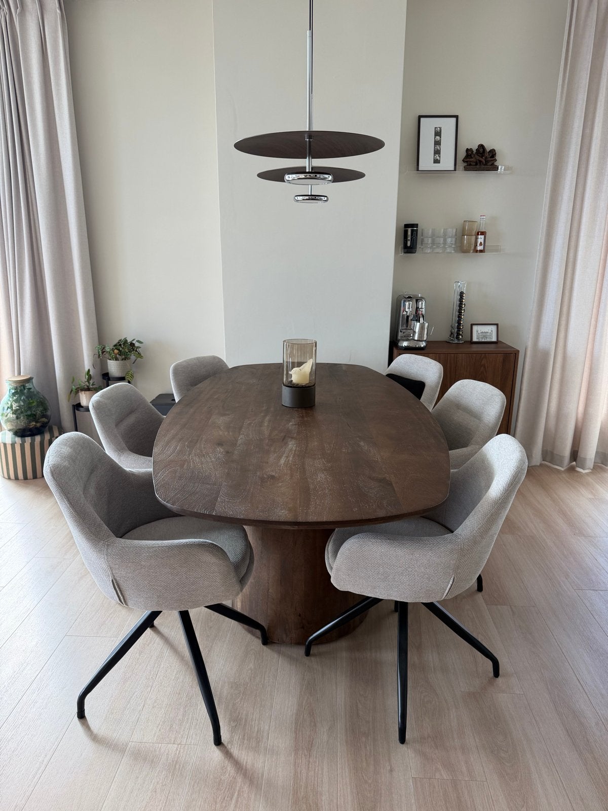 3 Draaibare Eetkamerstoelen - Beige - Zo goed als nieuw, Ophalen, Overige kleuren, Drie, Zo goed als nieuw