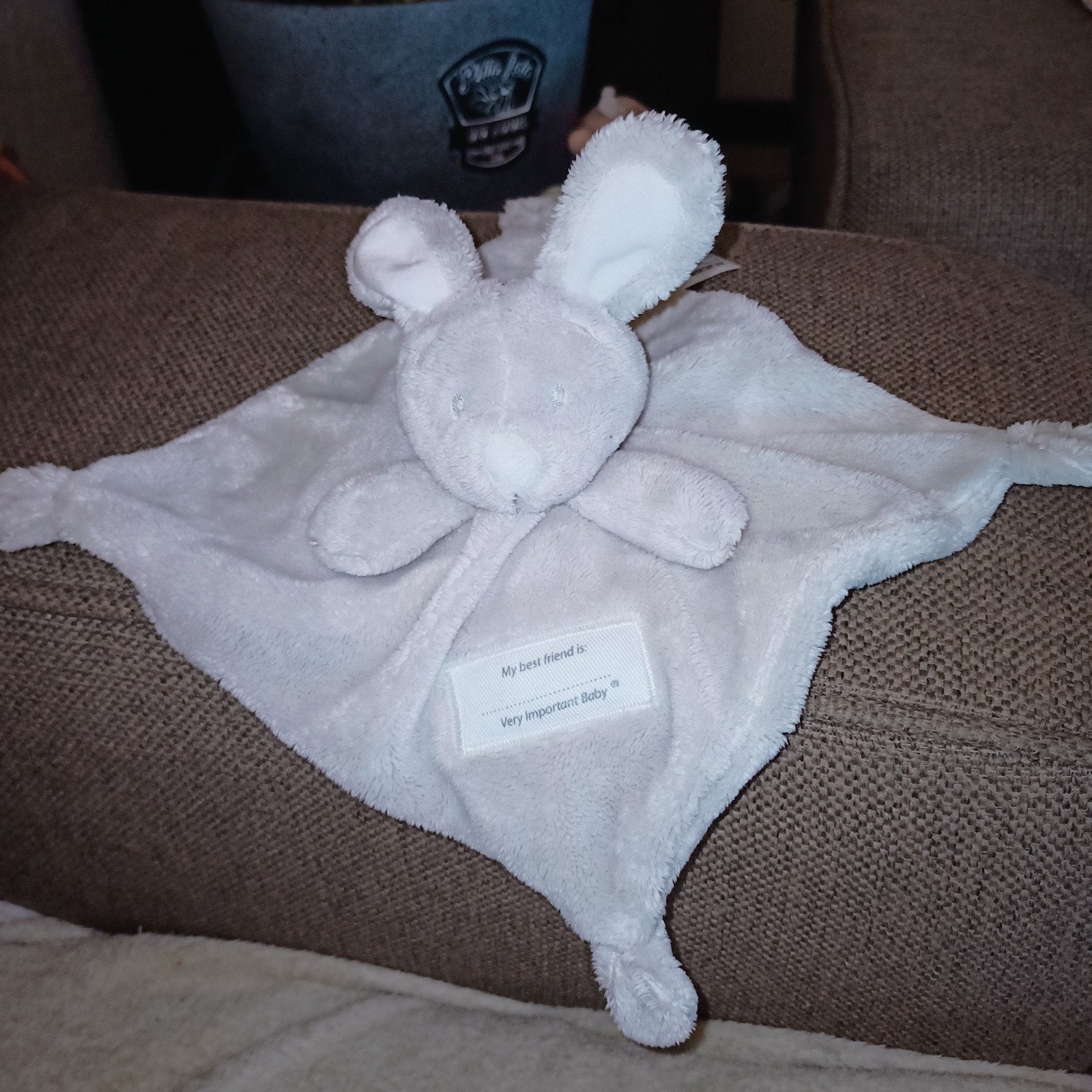 V.I.B. very important baby lichtgrijze konijnen kroeldoek, Kinderen en Baby's, Speelgoed | Knuffels en Pluche, Overige merken