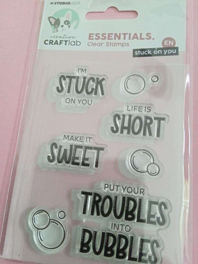 Studio Light Clear Stamps Essentials 'Stuck on You', Ophalen of Verzenden, Nieuw, Clearstamp