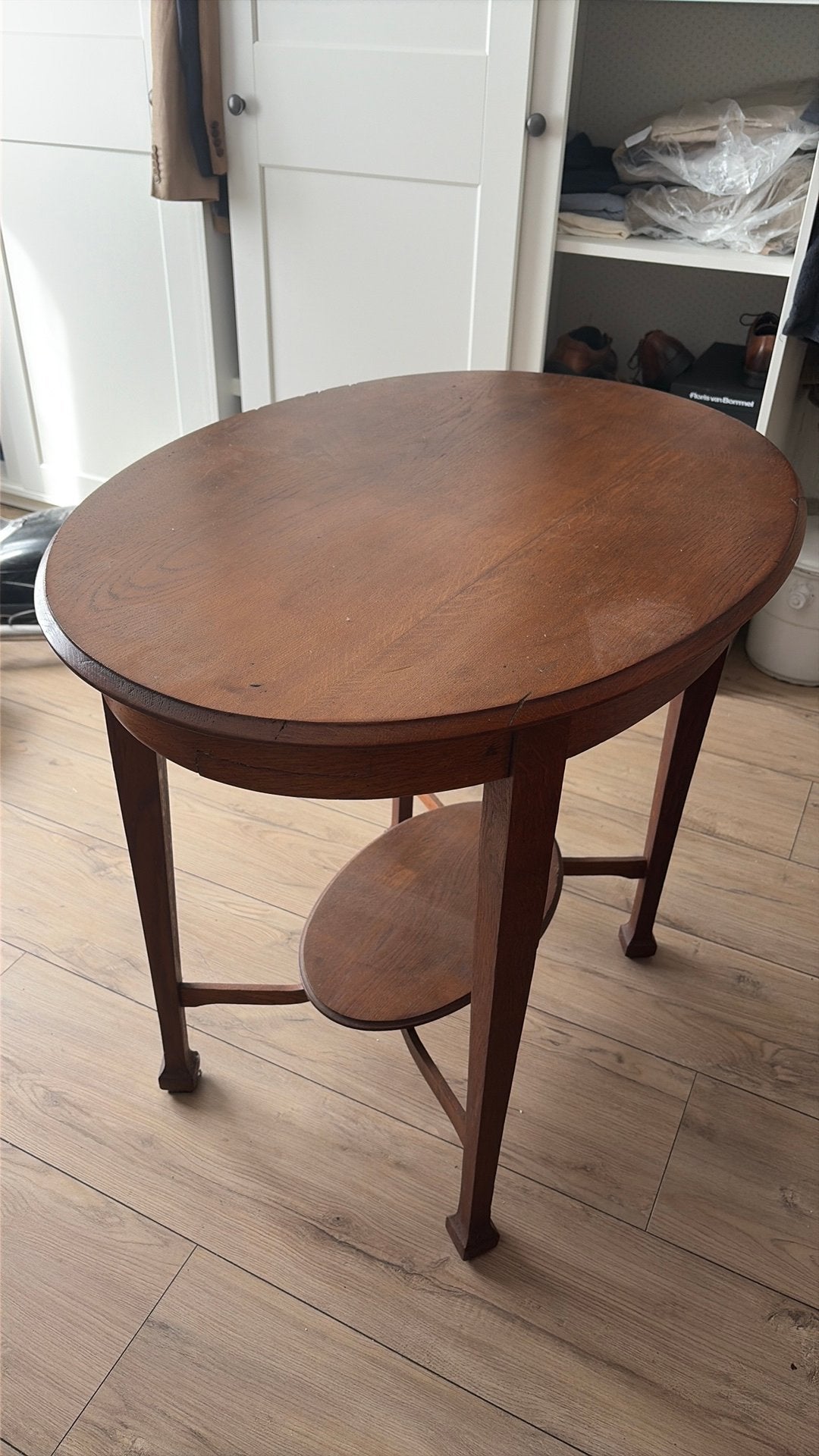Ovale eiken tafel, Ophalen
