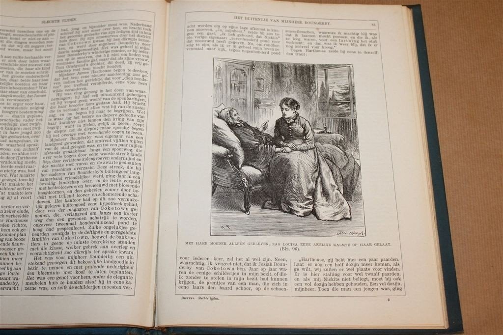 Slechte Tijden — Dickens Hard Times Antiek ca 1890., Verzenden, Gelezen