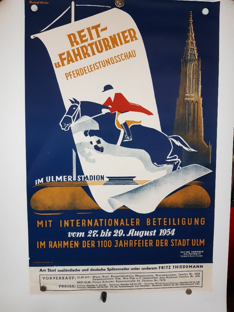 2 posters over Ulm in Duitsland, Verzamelen, Ophalen of Verzenden, A1 t/m A3, Film en Tv, Rechthoekig Staand