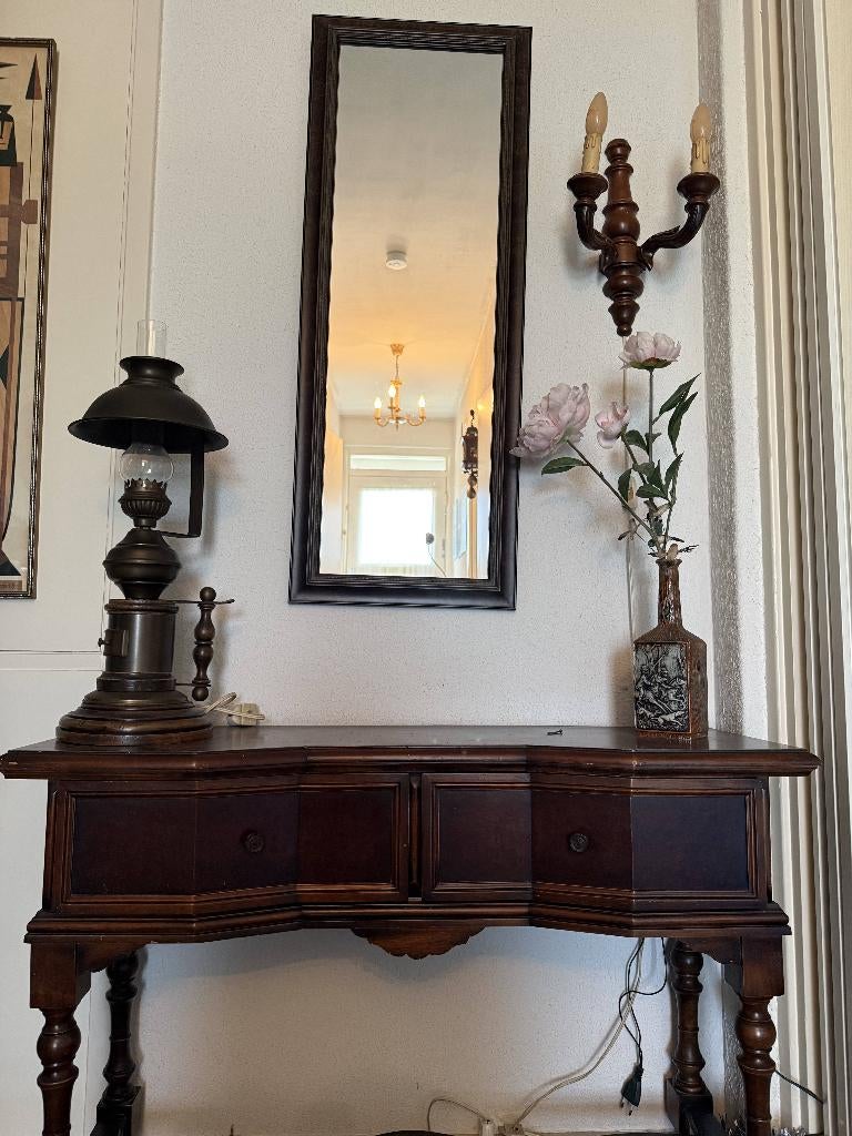 Antieke vintage bijzettafel / sidetable, Huis en Inrichting, Ophalen, Gebruikt, 50 tot 100 cm, Vintage antiek