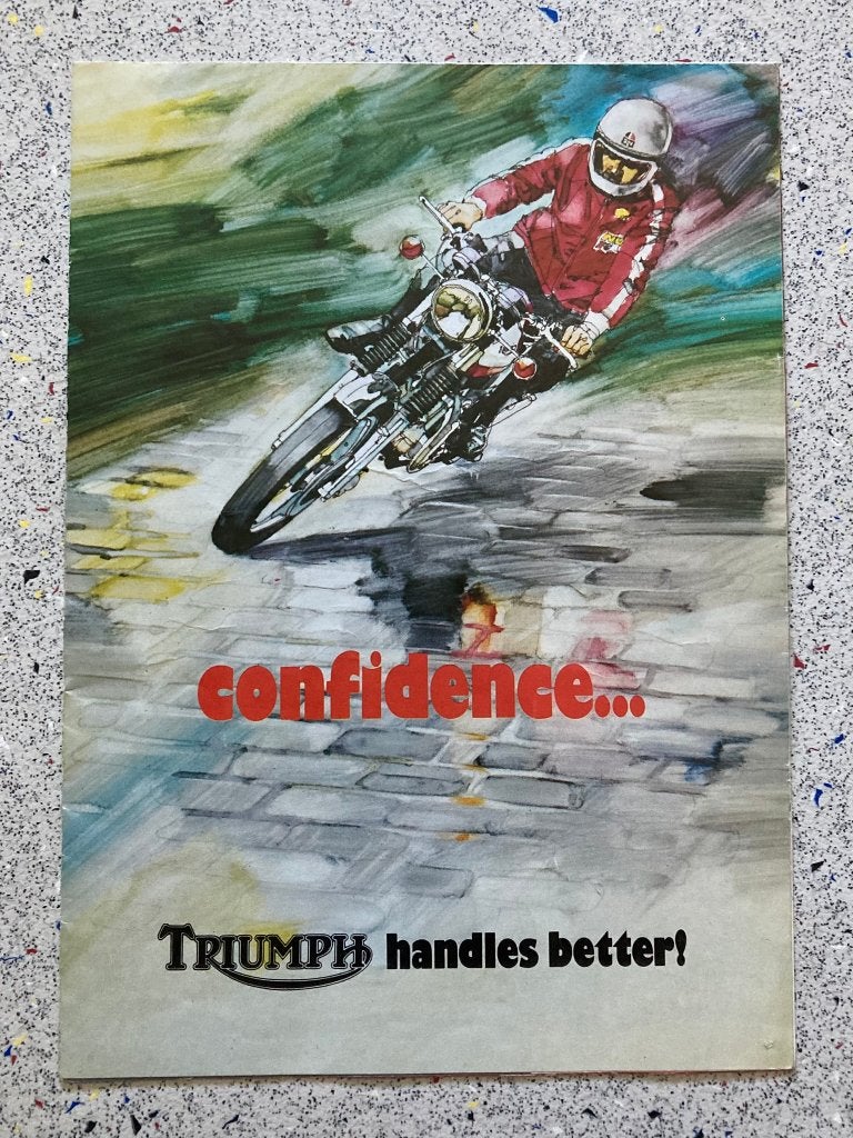 Vintage Triumph Tiger 750 Motorfolder - Zeldzaam!, Motoren, Ophalen of Verzenden, Triumph