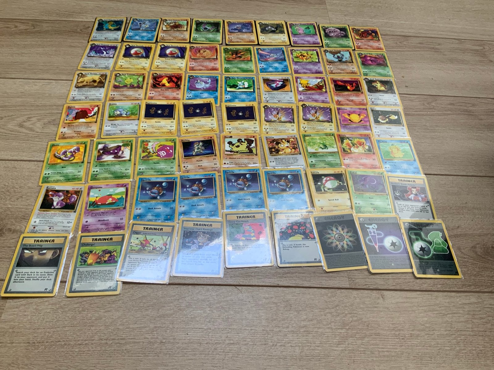 Prachtige collectie Vintage Pokémon Kaarten Team Rocket Set, Ophalen of Verzenden, Gebruikt, Meerdere kaarten