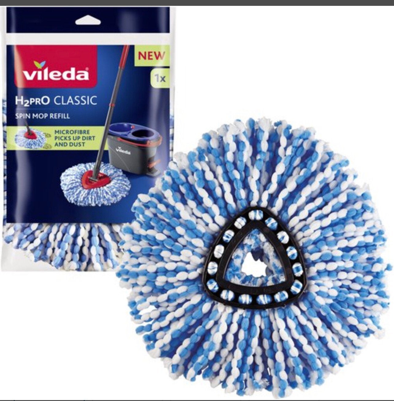 Vileda H2Pro spin mop losse dweil, Huis en Inrichting, Ophalen of Verzenden, Mop of Dweil