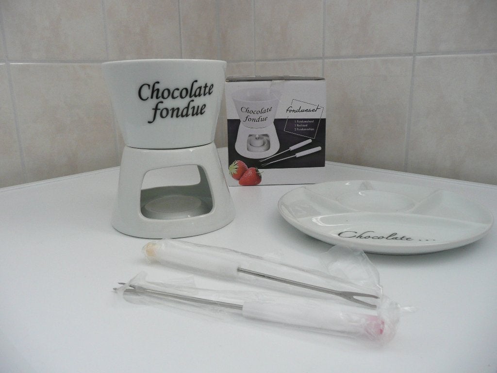 Chocolade fondueset, Ophalen, Nieuw, Waxinelicht, Fondueset