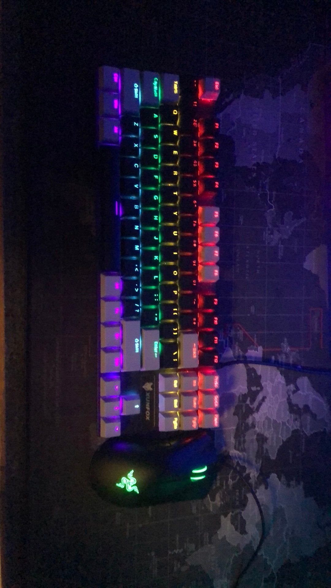 Gaming Toetsenbord en muis zwart razer, Computers en Software, Zo goed als nieuw, Qwerty, Bedraad, Toetsenbord en muis-set