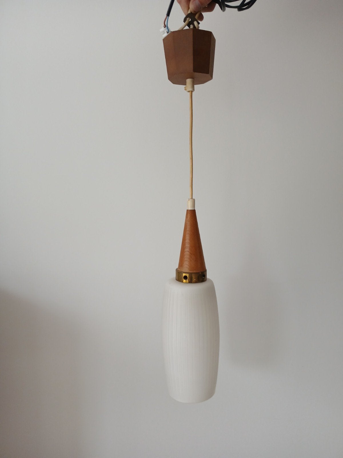 Scandinavisch design Louis Kalff hanglamp, Ophalen of Verzenden, Zo goed als nieuw, Scandinavisch design Louis Kalff, Minder dan 50 cm