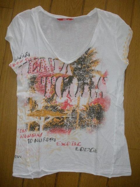 EDC by Esprit t- shirt wit met print maat M, Maat 38/40 (M), Wit, Ophalen of Verzenden, Zo goed als nieuw