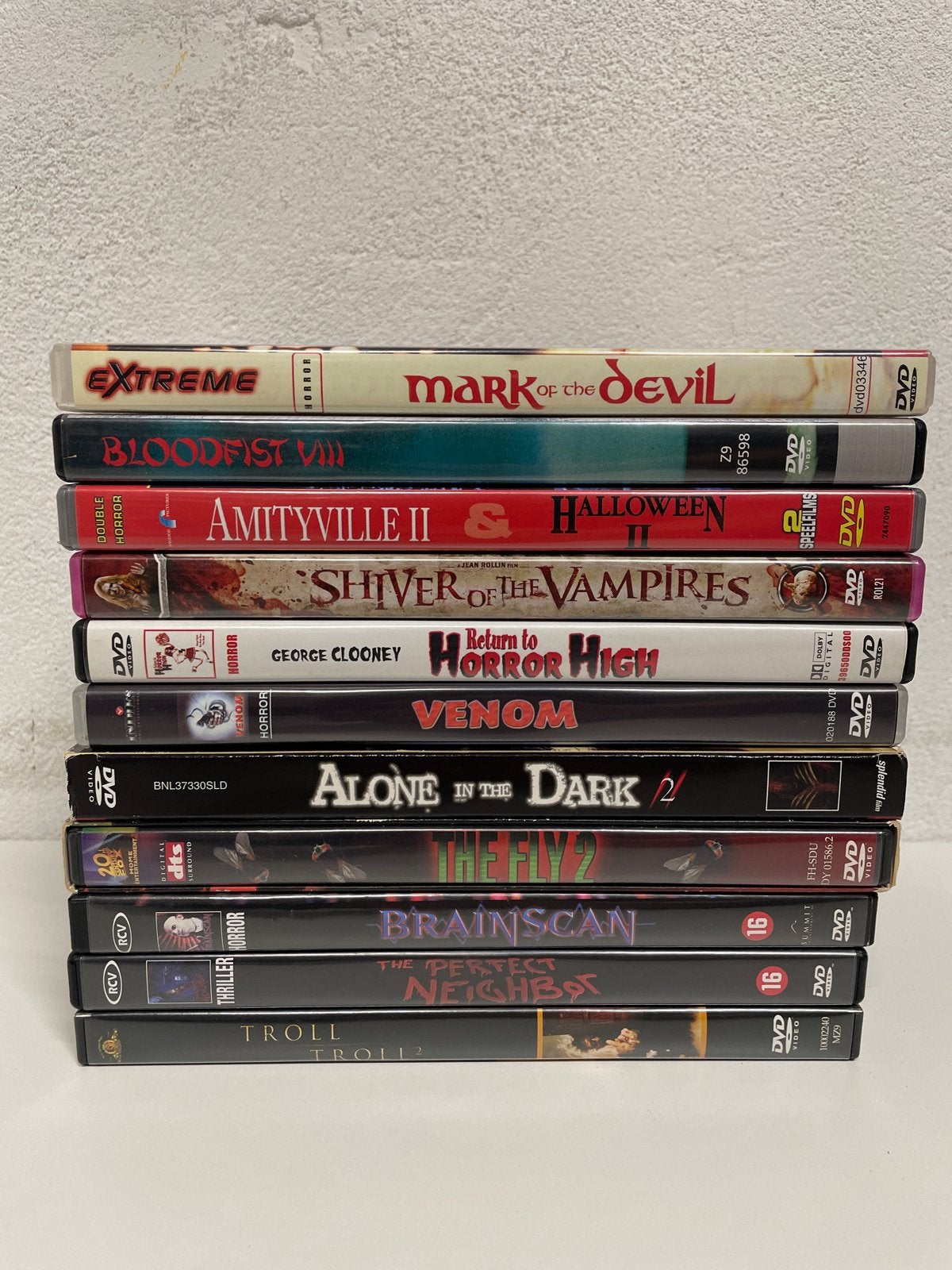 Horror DVD Collectie: 12 Films (o.a. Halloween, Amityville), Cd's en Dvd's, Dvd's | Horror, Vanaf 16 jaar, Nederlands, Ophalen of Verzenden