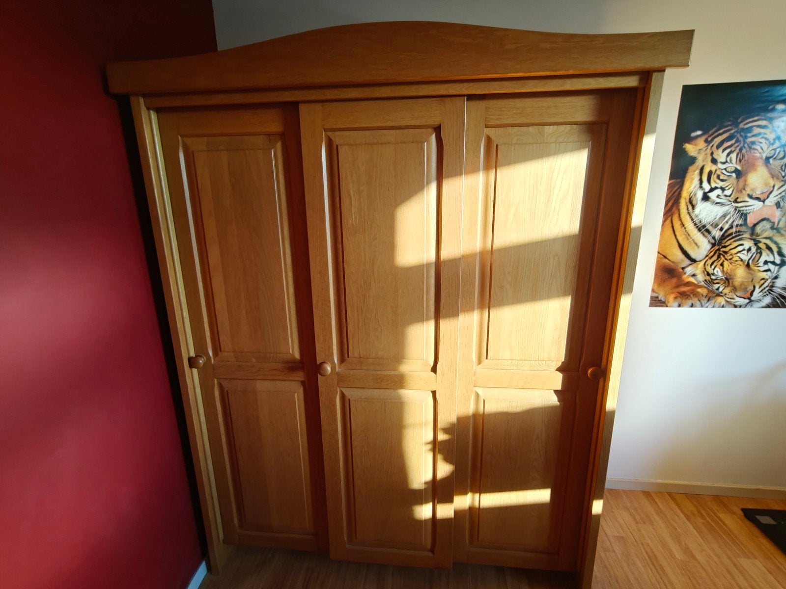 Licht Eiken Kledingkast met optioneel bed en nachtkastje, Ophalen